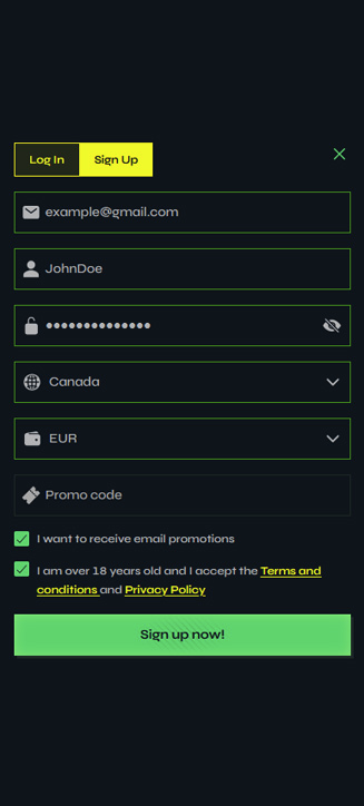 Processo di registrazione di Nitrobet Casino su smartphone Processo di registrazione di Nitrobet Casino su smartphone